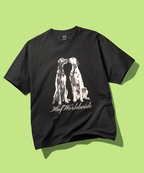 HUF(ハフ)の「DOGGED TEE(Tシャツ/カットソー・メンズ・ブラック/ホワイト・XXL/XL/L/M/S)」の1枚目の写真