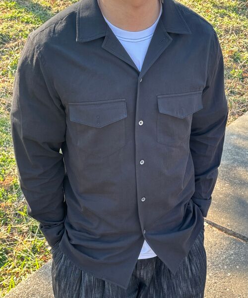 ADDSLOW（アドスロー）の「Two Pocket Shirt (Black)（シャツ/ブラウス・レディース・その他・0/1/2）」の3枚目の写真