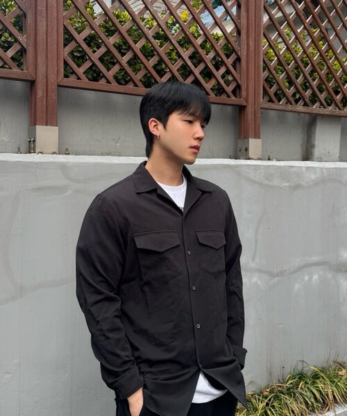 ADDSLOW（アドスロー）の「Two Pocket Shirt (Black)（シャツ/ブラウス・レディース・その他・0/1/2）」の4枚目の写真