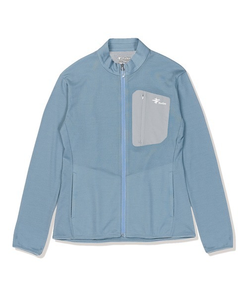 Foxfire(フォックスファイヤー)の「マイクログリッドウールフルZIP(Tシャツ/カットソー・メンズ・ライトブルー/グレー/ネイビー・WOMENS M/XL/WOMENS L)」の1枚目の写真