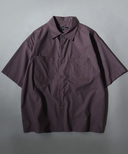 ANPAS(アンパス)の「Short-Sleeve Mini-Check Shirt / ミニチェック 半袖シャツ メンズ トップス レギュラーカラー ボックスシルエット(シャツ/ブラウス・メンズ・ネイビー/ホワイト/チャコールグレー・M/L)」の19枚目の写真