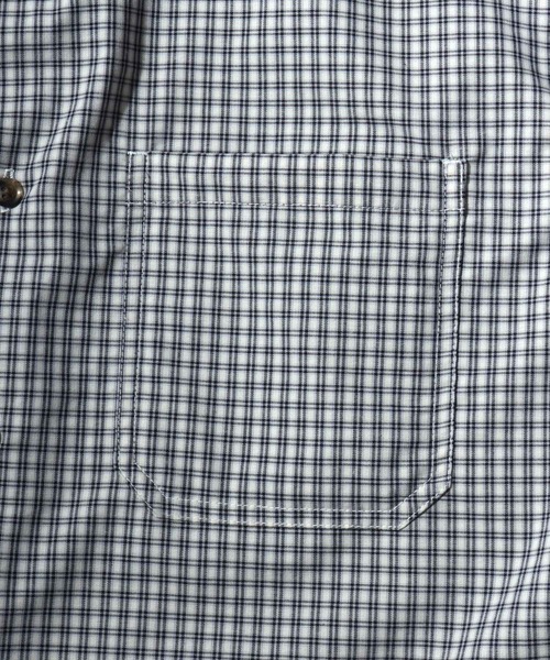 ANPAS(アンパス)の「Short-Sleeve Mini-Check Shirt / ミニチェック 半袖シャツ メンズ トップス レギュラーカラー ボックスシルエット(シャツ/ブラウス・メンズ・ネイビー/ホワイト/チャコールグレー・M/L)」の8枚目の写真