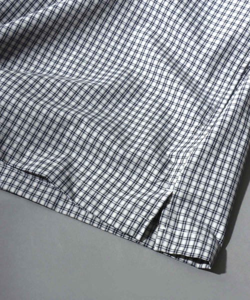 ANPAS(アンパス)の「Short-Sleeve Mini-Check Shirt / ミニチェック 半袖シャツ メンズ トップス レギュラーカラー ボックスシルエット(シャツ/ブラウス・メンズ・ネイビー/ホワイト/チャコールグレー・M/L)」の4枚目の写真