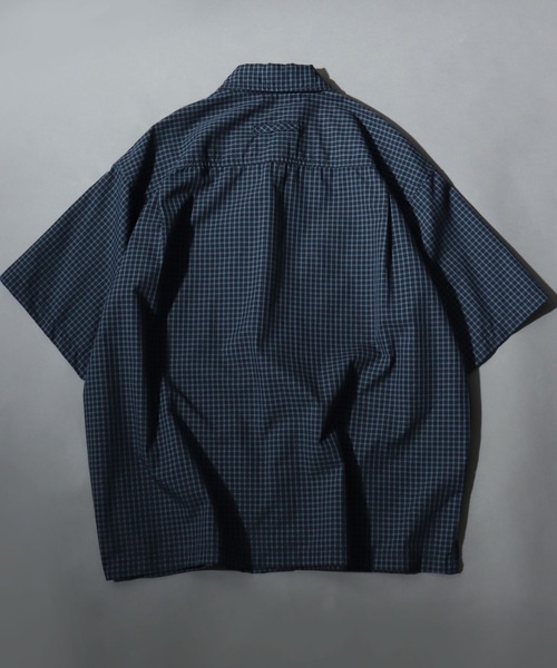 ANPAS(アンパス)の「Short-Sleeve Mini-Check Shirt / ミニチェック 半袖シャツ メンズ トップス レギュラーカラー ボックスシルエット(シャツ/ブラウス・メンズ・ネイビー/ホワイト/チャコールグレー・M/L)」の12枚目の写真