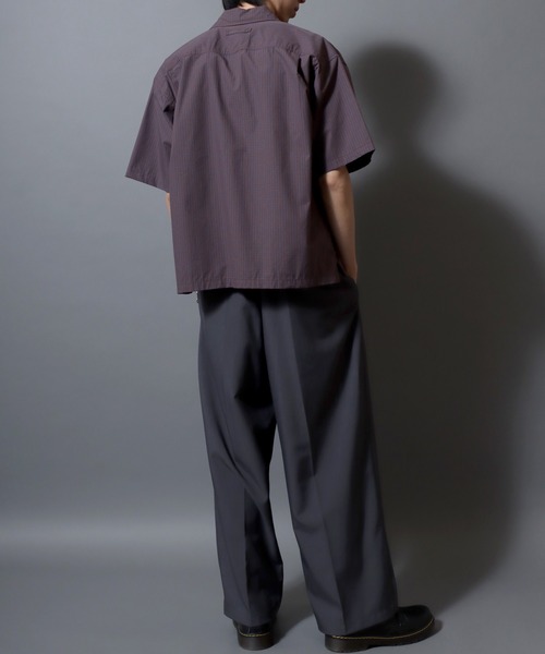 ANPAS(アンパス)の「Short-Sleeve Mini-Check Shirt / ミニチェック 半袖シャツ メンズ トップス レギュラーカラー ボックスシルエット(シャツ/ブラウス・メンズ・ネイビー/ホワイト/チャコールグレー・M/L)」の22枚目の写真