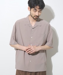 URBAN COLLECTION カラミ織り風 オープンカラーシャツ