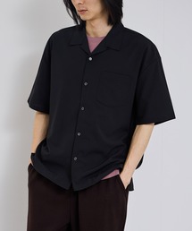 URBAN COLLECTION カラミ織り風 オープンカラーシャツ