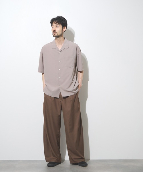 URBAN COLLECTION(アーバンコレクション)の「URBAN COLLECTION カラミ織り風 オープンカラーシャツ(シャツ/ブラウス・メンズ・ベージュ/ブラック/グレー・S/M/L/XL)」の17枚目の写真