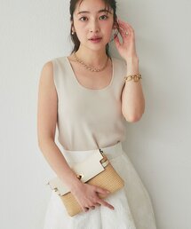 La boutique BonBon | 【接触冷感・2WAY着用可】クールタッチUV総針前後2WAYタンク(ニット/セーター)