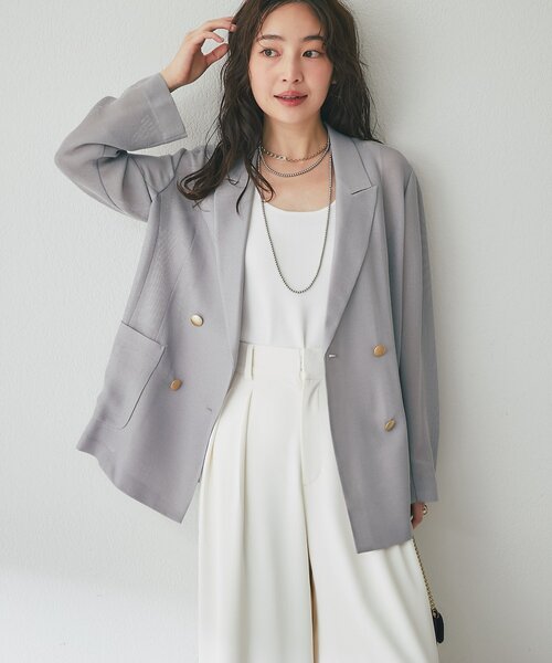La boutique BonBon（ラブティックボンボン）の「【シリーズ累計お気に入り数1.5万突破！接触冷感・UVカット】クールタッチUV総針前後2WAYタンク（タンクトップ・レディース・ホワイト/ピンク/グレイッシュベージュ/チャコールグレー・FREE）」の12枚目の写真