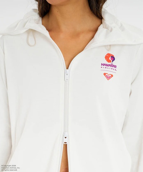 ROXY(ロキシー)の「ROXY/ロキシー HAWAIIAN AIRLINES PARKA コラボパーカー ラッシュガード RLY262020 UT(パーカー・レディース・オレンジ/ホワイト×ピンク/ホワイト・M/L)」の8枚目の写真