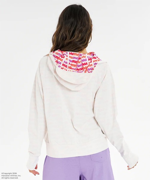 ROXY(ロキシー)の「ROXY/ロキシー HAWAIIAN AIRLINES PARKA コラボパーカー ラッシュガード RLY262020 UT(パーカー・レディース・オレンジ/ホワイト×ピンク/ホワイト・M/L)」の14枚目の写真