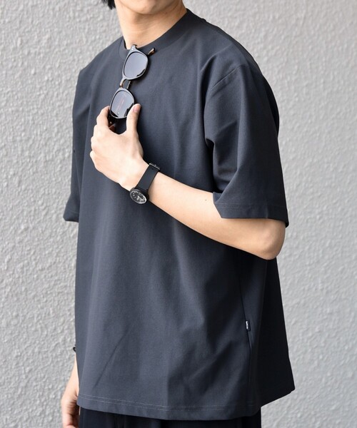 SHIPS any(シップス エニィ)の「SHIPS any: SOLOTEX(R) バックピケ スロープネック ジャケット Tシャツ 26SS◇(Tシャツ/カットソー・メンズ・ブラック/ホワイト/チャコールグレー・X-LARGE/LARGE/MEDIUM)」の12枚目の写真