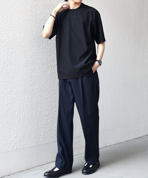 SHIPS any(シップス エニィ)の「SHIPS any: SOLOTEX(R) バックピケ スロープネック ジャケット Tシャツ 26SS◇(Tシャツ/カットソー・メンズ・ブラック/ホワイト/チャコールグレー・X-LARGE/LARGE/MEDIUM)」の15枚目の写真