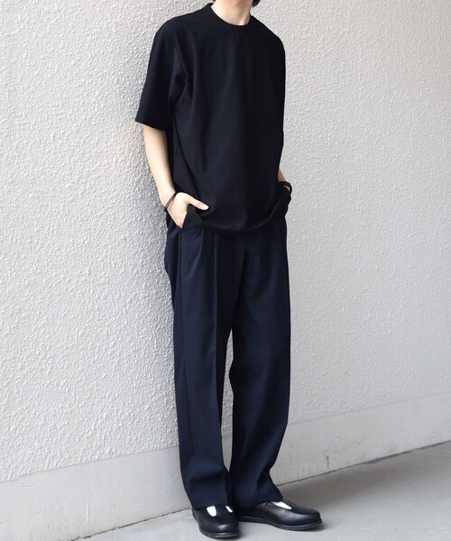 SHIPS any(シップス エニィ)の「SHIPS any: SOLOTEX(R) バックピケ スロープネック ジャケット Tシャツ 26SS◇(Tシャツ/カットソー・メンズ・ブラック/ホワイト/チャコールグレー・X-LARGE/LARGE/MEDIUM)」の16枚目の写真