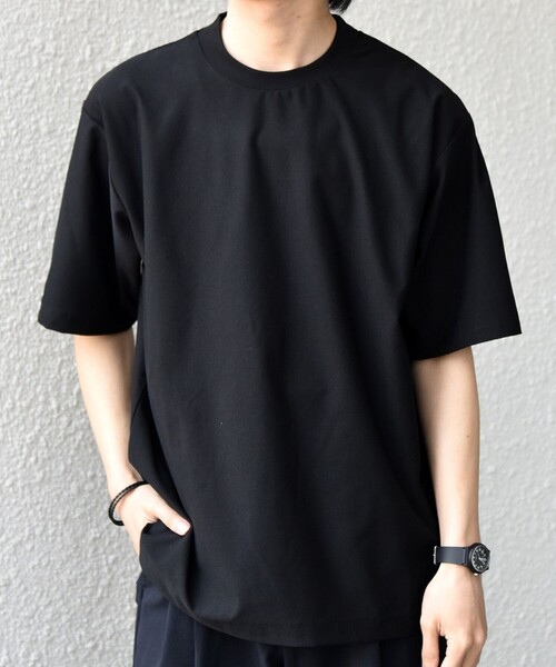 SHIPS any(シップス エニィ)の「SHIPS any: SOLOTEX(R) バックピケ スロープネック ジャケット Tシャツ 26SS◇(Tシャツ/カットソー・メンズ・ブラック/ホワイト/チャコールグレー・X-LARGE/LARGE/MEDIUM)」の17枚目の写真