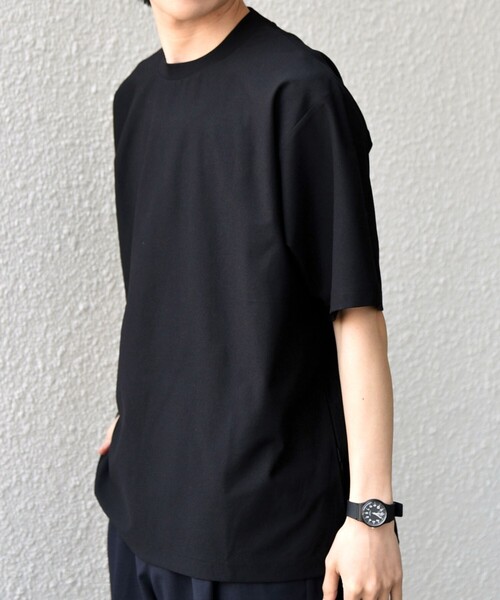 SHIPS any(シップス エニィ)の「SHIPS any: SOLOTEX(R) バックピケ スロープネック ジャケット Tシャツ 26SS◇(Tシャツ/カットソー・メンズ・ブラック/ホワイト/チャコールグレー・X-LARGE/LARGE/MEDIUM)」の18枚目の写真