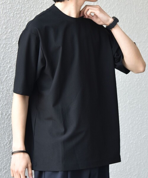 SHIPS any(シップス エニィ)の「SHIPS any: SOLOTEX(R) バックピケ スロープネック ジャケット Tシャツ 26SS◇(Tシャツ/カットソー・メンズ・ブラック/ホワイト/チャコールグレー・X-LARGE/LARGE/MEDIUM)」の19枚目の写真