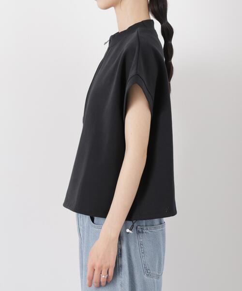NANO universe(ナノユニバース)の「接触冷感ダンボールカットハーフジップトップス(セットアップ可)(Tシャツ/カットソー・レディース・ブラック/グレー/ブラウン・FREE)」の20枚目の写真