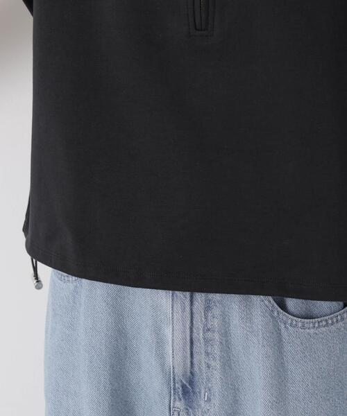 NANO universe(ナノユニバース)の「接触冷感ダンボールカットハーフジップトップス(セットアップ可)(Tシャツ/カットソー・レディース・ブラック/グレー/ブラウン・FREE)」の16枚目の写真
