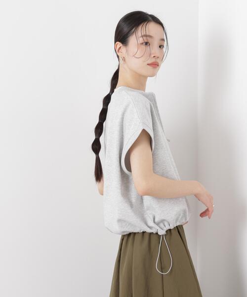 NANO universe(ナノユニバース)の「接触冷感ダンボールカットハーフジップトップス(セットアップ可)(Tシャツ/カットソー・レディース・ブラック/グレー/ブラウン・FREE)」の11枚目の写真