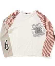 FAF（フェイク アス フラワーズ）の「Stripe Raglan（Tシャツ/カットソー）」