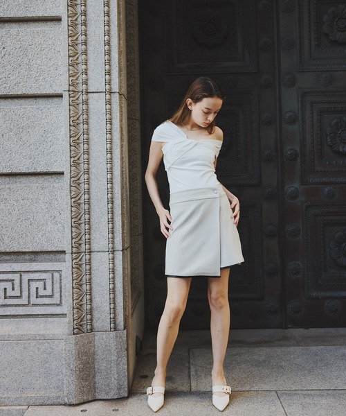 ORGUE(オルグ)の「Slit skort/スリットスコート(スカート・レディース・ブラック/ベージュ・SMALL/MEDIUM)」の10枚目の写真