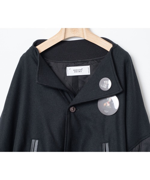 bedsidedrama(ベットサイドドラマ)の「BEDSIDEDRAMA/ベッドサイドドラマ/Dreamin' Mix Poncho Short Coat(その他アウター・レディース・カーキ/ブラック・1/2)」の9枚目の写真