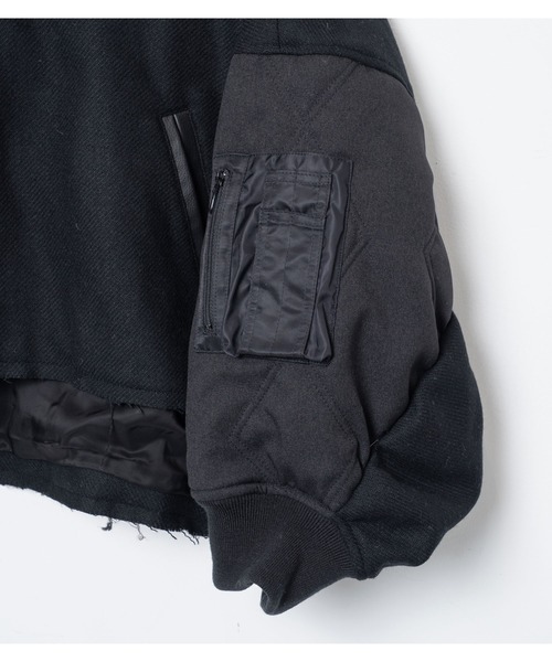 bedsidedrama(ベットサイドドラマ)の「BEDSIDEDRAMA/ベッドサイドドラマ/Dreamin' Mix Poncho Short Coat(その他アウター・レディース・カーキ/ブラック・1/2)」の11枚目の写真