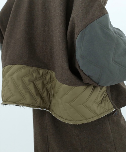bedsidedrama(ベットサイドドラマ)の「BEDSIDEDRAMA/ベッドサイドドラマ/Dreamin' Mix Poncho Short Coat(その他アウター・レディース・カーキ/ブラック・1/2)」の20枚目の写真