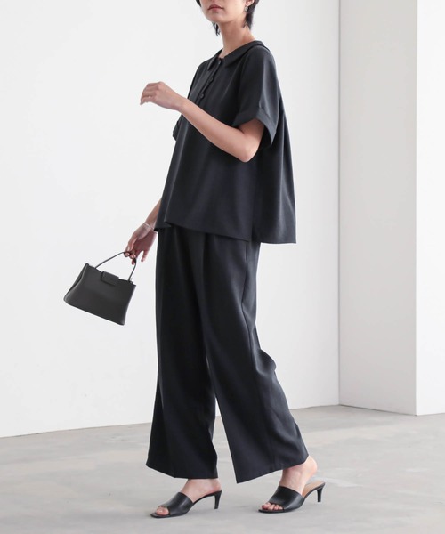 for/c(フォーシー)の「ポロブラウス【サスティナブル】(シャツ/ブラウス・レディース・スミクロ/ベージュ/ネイビー/オフホワイト・M/L)」の7枚目の写真