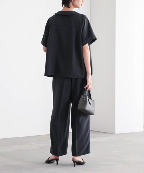 for/c(フォーシー)の「ポロブラウス【サスティナブル】(シャツ/ブラウス・レディース・スミクロ/ベージュ/ネイビー/オフホワイト・M/L)」の8枚目の写真