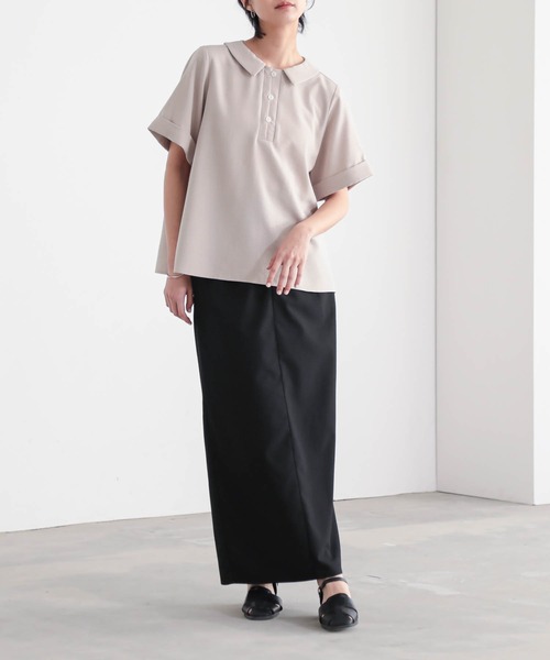 for/c(フォーシー)の「ポロブラウス【サスティナブル】(シャツ/ブラウス・レディース・スミクロ/ベージュ/ネイビー/オフホワイト・M/L)」の16枚目の写真