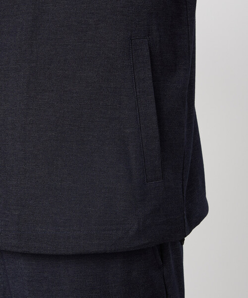 COMME CA ISM(コムサイズム)の「デニムライクストレッチ 5分袖フーデッドブルゾン(ブルゾン・メンズ・ネイビー・LARGE/MEDIUM)」の15枚目の写真