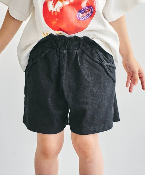 apres les cours(アプレレクール)の「【WEB限定/接触冷感】ひんやりリボンポケットショートパンツ(その他パンツ・キッズ・ブラック/その他3/イエロー/ブルー/ローズ・80/90/100/110/120/130/140)」の2枚目の写真
