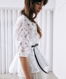 シアージャカードブラウス / Sheer Jacquard Blouse