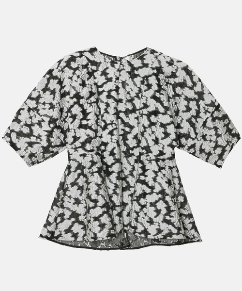 LE CIEL BLEU（ルシェルブルー）の「シアージャカードブラウス / Sheer Jacquard Blouse（シャツ/ブラウス・レディース・グレー/オフホワイト・36）」の19枚目の写真