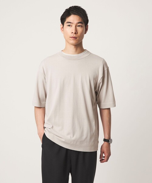 green label relaxing(グリーンレーベルリラクシング)の「遮熱 半袖 Tシャツ -マシンウォッシャブル・UVカット・接触冷感・遮熱-(Tシャツ/カットソー・メンズ・ピンク/ライトグレー/ダークグレー・M/L/S/XL)」の7枚目の写真