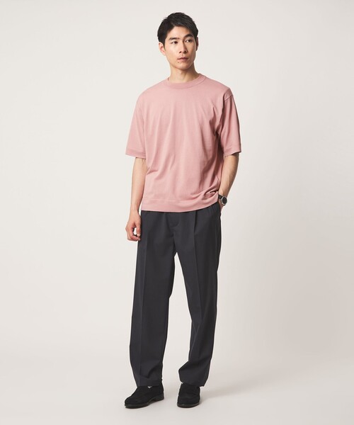 green label relaxing(グリーンレーベルリラクシング)の「遮熱 半袖 Tシャツ -マシンウォッシャブル・UVカット・接触冷感・遮熱-(Tシャツ/カットソー・メンズ・ピンク/ライトグレー/ダークグレー・M/L/S/XL)」の10枚目の写真
