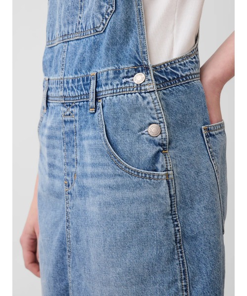 GAP(ギャップ)の「デニム ミニサロペットスカート(ジャンパースカート・レディース・ライトインディゴブルー・S/XS/L/M/XXS)」の5枚目の写真