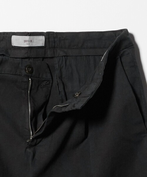 BRIGLIA 1949(ブリリア)の「<BRIGLIA 1949>ギャバジン 1プリーツ パンツ(チノパンツ・メンズ・ブラック/オフホワイト・50/48/46)」の12枚目の写真