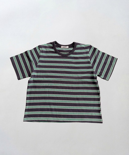 CANAL JEAN(キャナルジーン)の「Lakey Park マルチボーダーTシャツ(Tシャツ/カットソー・レディース・グレー/アイボリー/グリーン・ONE SIZE)」の20枚目の写真
