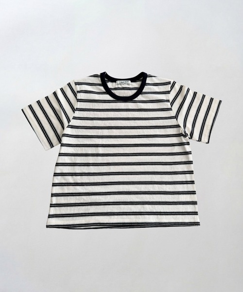 CANAL JEAN(キャナルジーン)の「Lakey Park マルチボーダーTシャツ(Tシャツ/カットソー・レディース・グレー/アイボリー/グリーン・ONE SIZE)」の18枚目の写真