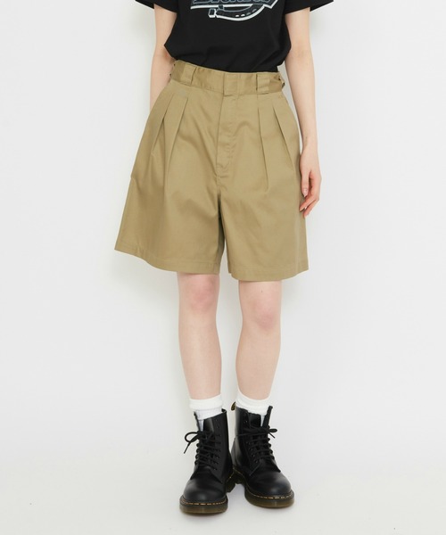 Dickies(ディッキーズ)の「Dickies/ディッキーズ ツータックショーツ(その他パンツ・レディース・カーキ/ブラック・LARGE/MEDIUM)」の2枚目の写真