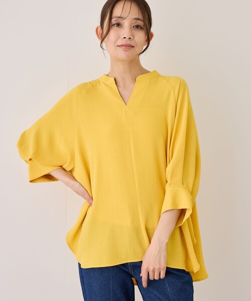 Jayro(ジャイロ)の「リネンライクスキッパーブラウス(シャツ/ブラウス・レディース・レッド系その他/イエロー/オフホワイト/ブラック/ブルー・38)」の1枚目の写真