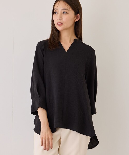 Jayro(ジャイロ)の「リネンライクスキッパーブラウス(シャツ/ブラウス・レディース・レッド系その他/イエロー/オフホワイト/ブラック/ブルー・38)」の3枚目の写真