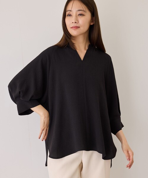 Jayro(ジャイロ)の「リネンライクスキッパーブラウス(シャツ/ブラウス・レディース・レッド系その他/イエロー/オフホワイト/ブラック/ブルー・38)」の6枚目の写真