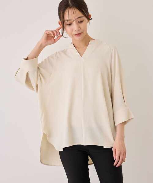 Jayro(ジャイロ)の「リネンライクスキッパーブラウス(シャツ/ブラウス・レディース・レッド系その他/イエロー/オフホワイト/ブラック/ブルー・38)」の12枚目の写真