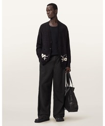 ECHO LINEN BLEND BARREL LEG TROUSERS | ECHO リネン ブレンド バレル レッグ トラウザー
