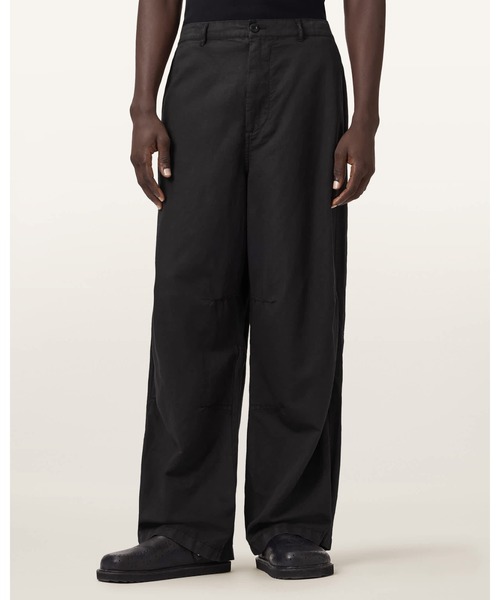 ALLSAINTS(オールセインツ)の「ECHO LINEN BLEND BARREL LEG TROUSERS | ECHO リネン ブレンド バレル レッグ トラウザー(その他パンツ・メンズ・ブラック系その他・31/32/28/30)」の7枚目の写真